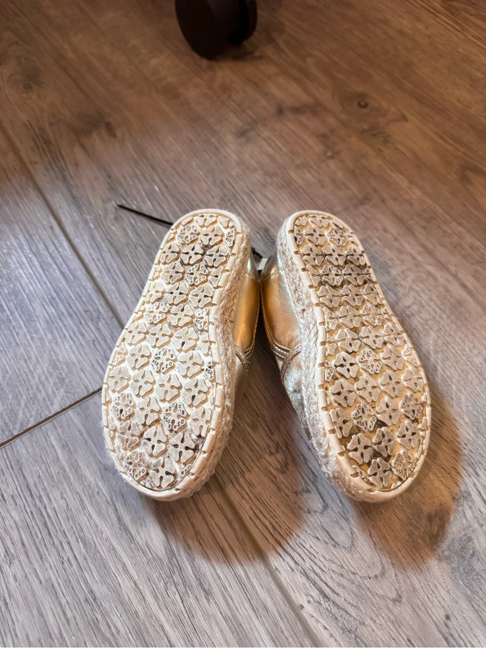 OshKosh B'gosh Gold Metallic Toddler Slip-On Espadrille Shoes